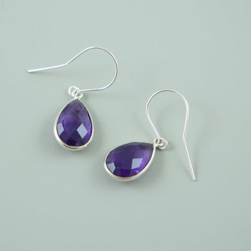 Amethyst Earrings Silver