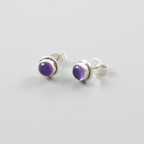 Amethyst Stud Earrings