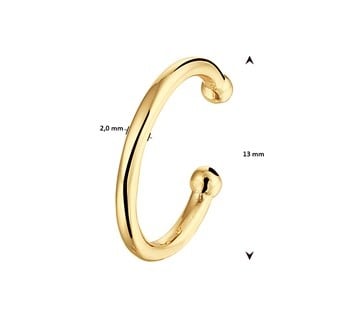 Ear cuff Verguld