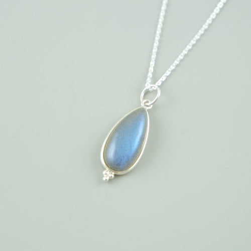 Labradorite Necklace Real Silver 