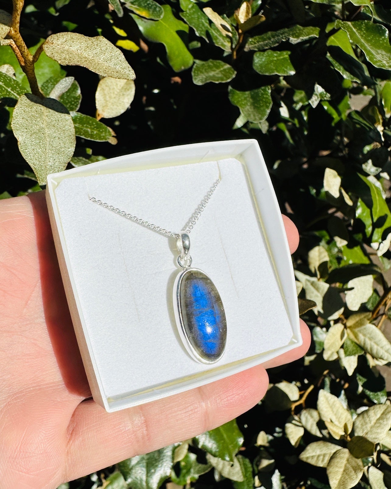 Labradorite Necklace Oval