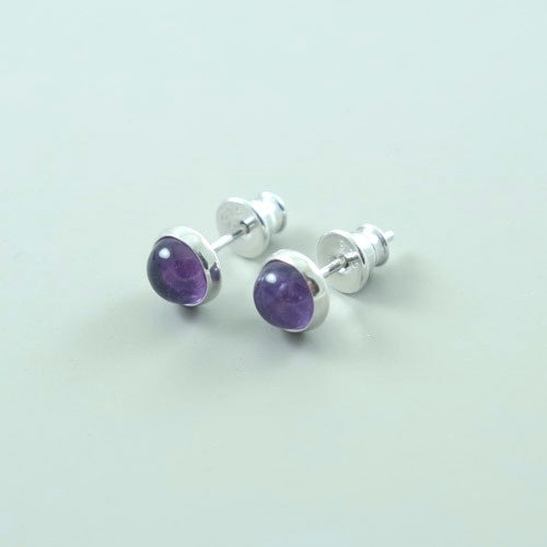 Amethyst Stud Earrings