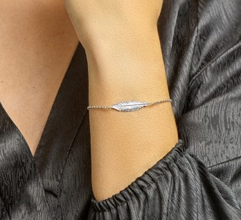 Bracelet Feather Silver 