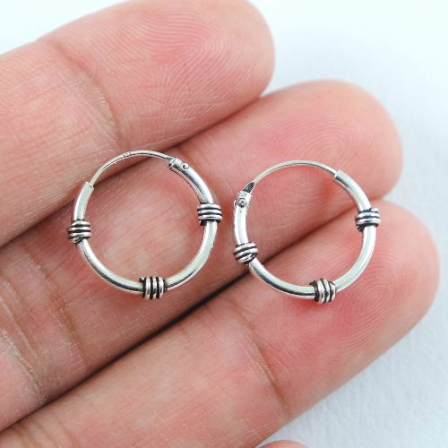 Bali - Small Silver Earrings