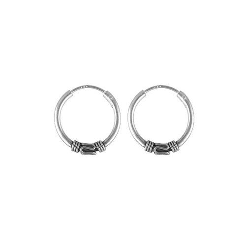 Bali Earrings Silver 10mm