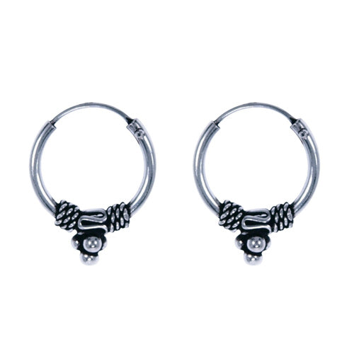 Bali Earrings Silver - 14mm