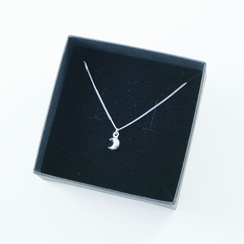 Half Moon Necklace Real Silver