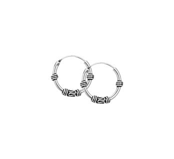 Hoops Oorbellen -Bali-16mm