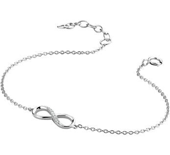 Infinity Armband Zilver en Zirkonia