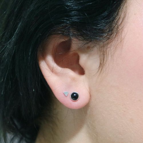 Onyx Oorknopjes 6mm