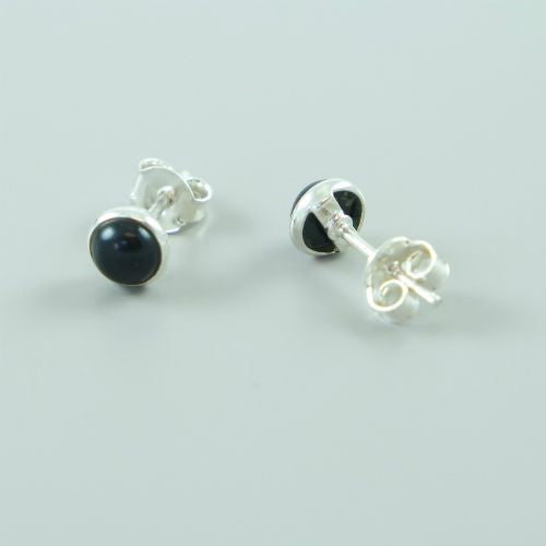 Onyx Oorknopjes 6mm