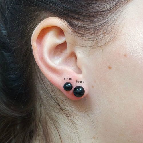 Onyx Oorstekers 8mm