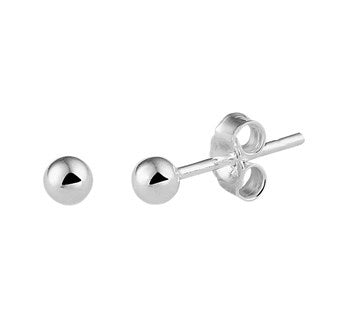 Silver Stud Earrings 3mm