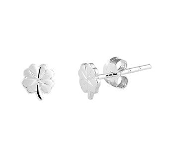 Clover Stud Earrings - Silver