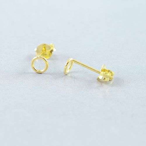 Open Round Earrings - Gold