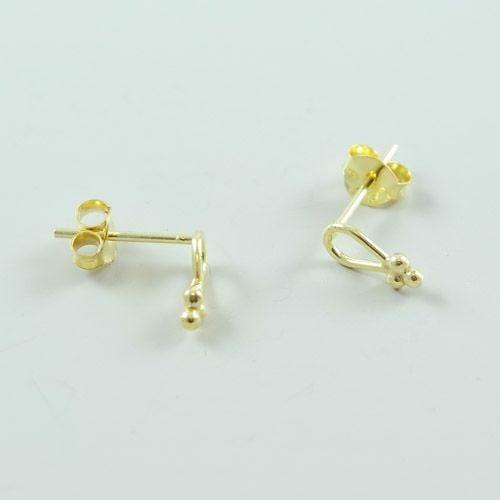 Gold Plated Drop Earrings - Stud Earrings