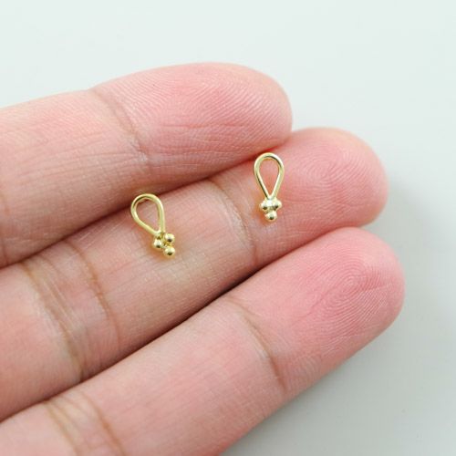 Gold Plated Drop Earrings - Stud Earrings