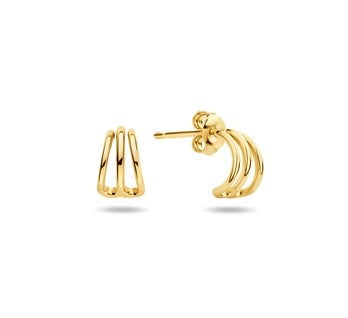 Gold plated stud earrings