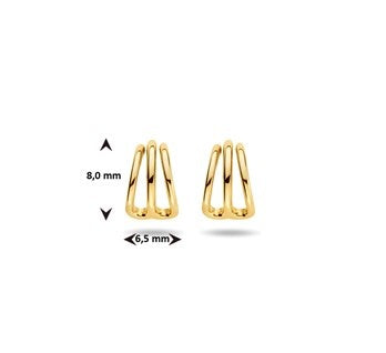 Gold plated stud earrings