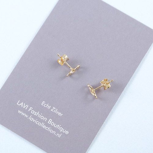 Gold Plated Infinity Stud Earrings