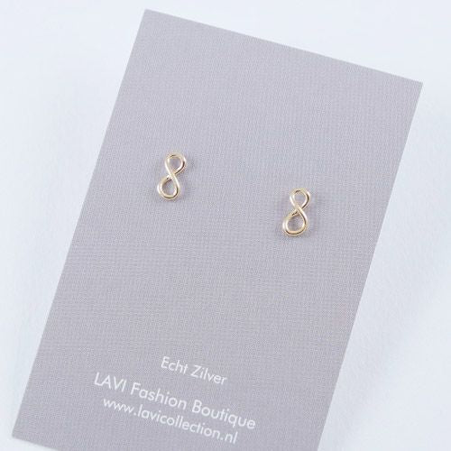 Gold Plated Infinity Stud Earrings