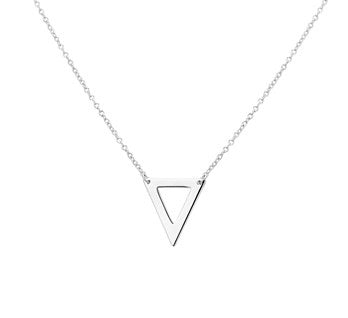 Silver necklace Open Triangle