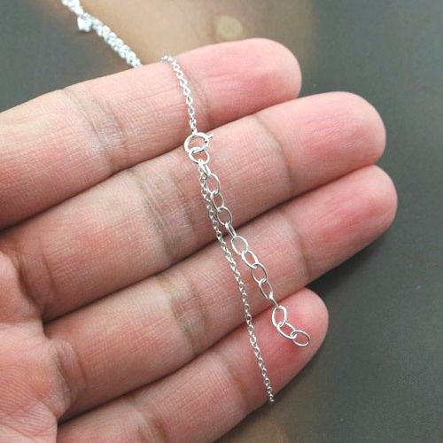 Silver necklace Open Triangle