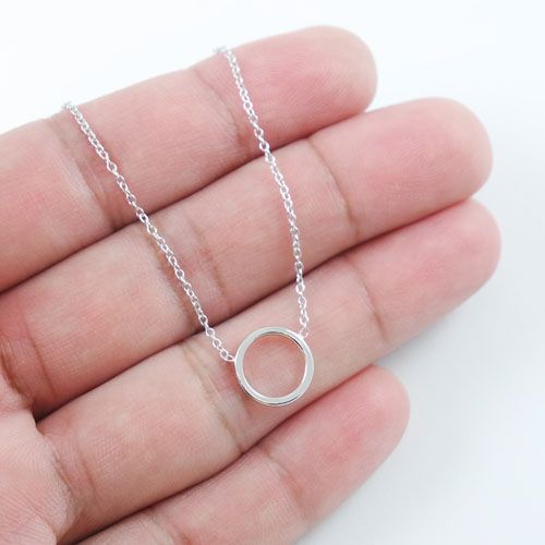 Silver Chain Open Circle - Open Circle