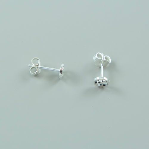 Silver Peace Stud Earrings