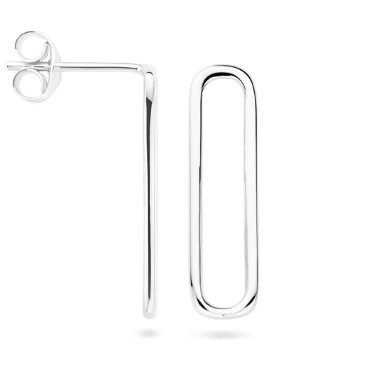 Oorknoppen Paperclip - Echt Zilver