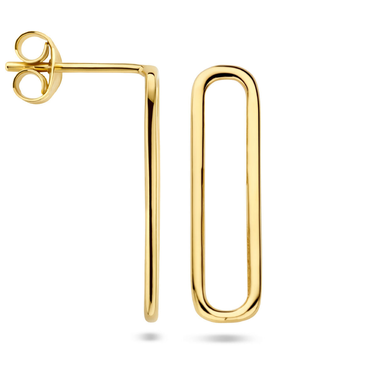 Earrings Paperclip - Gold Plated