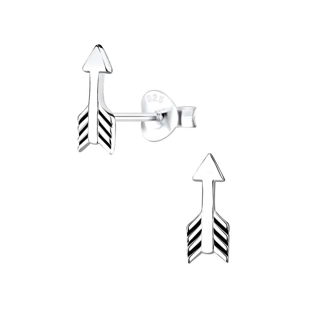 Arrow Stud Earrings - Real Silver