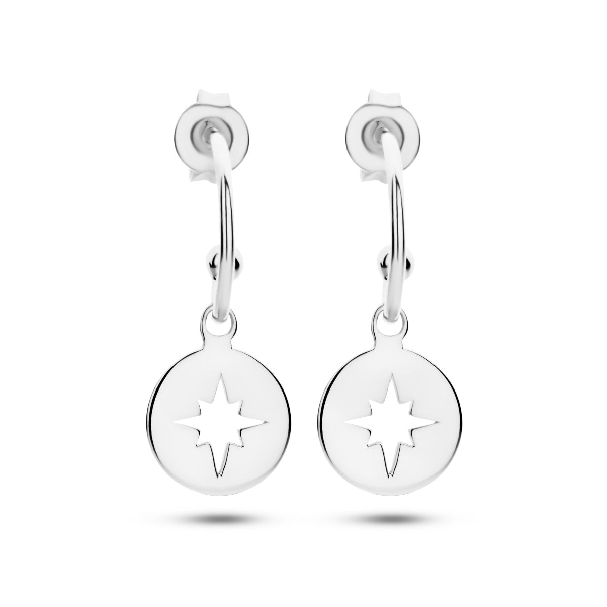 Silver Stud Earrings Star